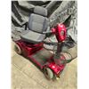Image 3 : AMIGO Red Four-Wheel Mobility Scooter with Basket, No Battery Included