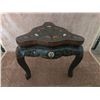 Image 2 : Hand Painted Asian Planter, Tri-Leg Table, and Ceramic Vase Lot