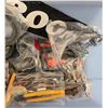 Image 3 : Hand Tools, Electrical Items and Washroom Sign in Storage Bin