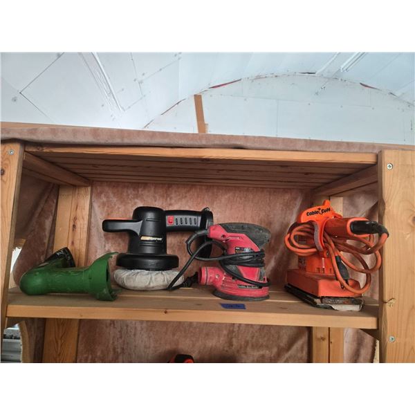 Powermate Polisher, Black & Decker Sander, and Skil Sander Group