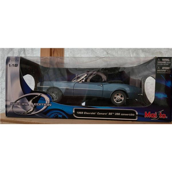Maisto 1:18 1968 Chevrolet Camaro SS 396 Convertible Model Car