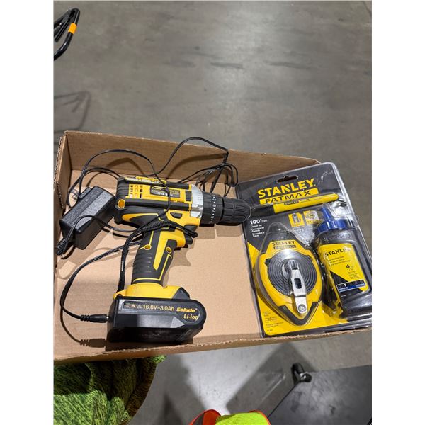 Drill in Stanley fat Macks chalk line set