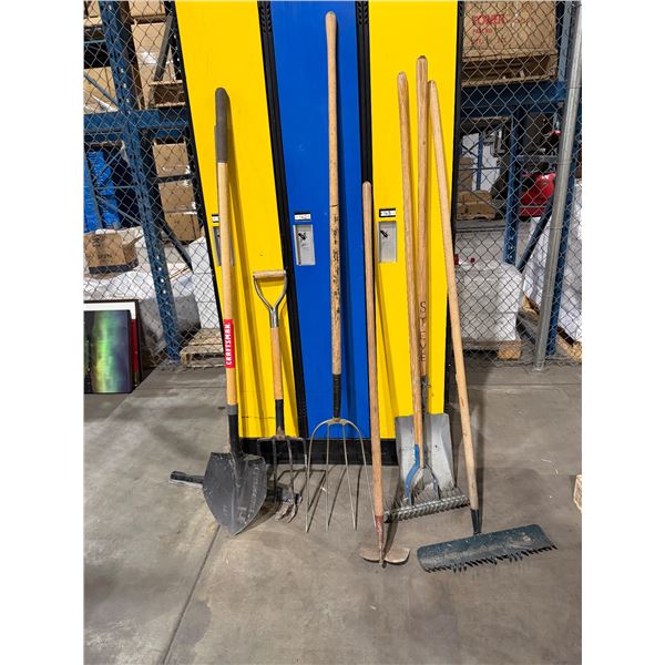 Pitchforks, shovels and other gardening tools