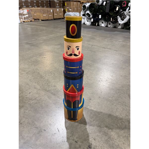 Nesting boxes that make a Nutcracker decor