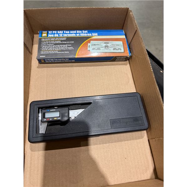 Tap and die and digital caliper