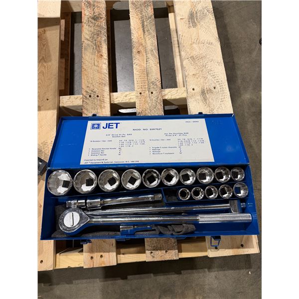 JET three-quarter inch drive 21 piece SAE socket set