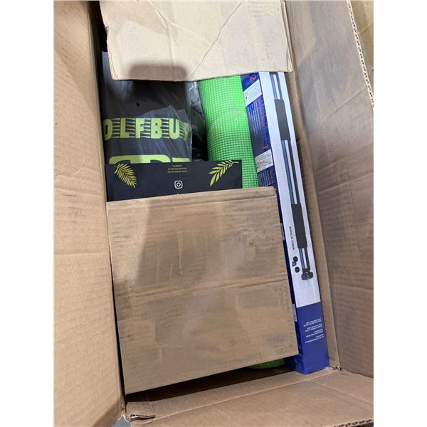 2 boxes workout items assorted