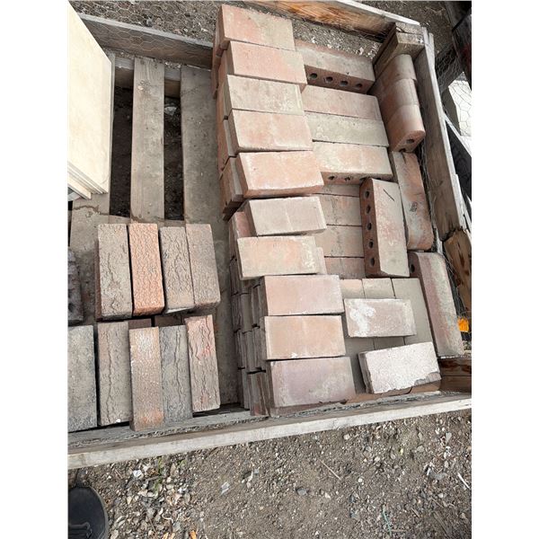 random clay tile coping stone