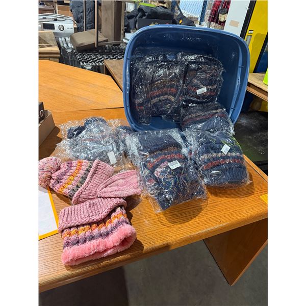 Bin toques, neck warmers and masks new