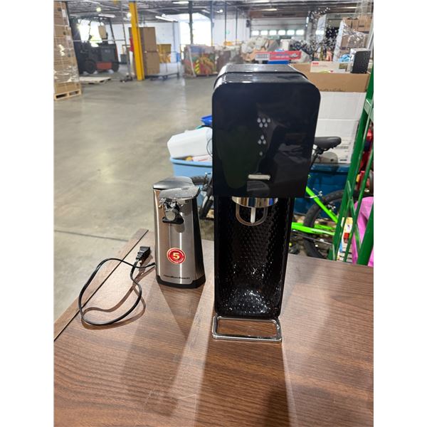 Can opener and soda