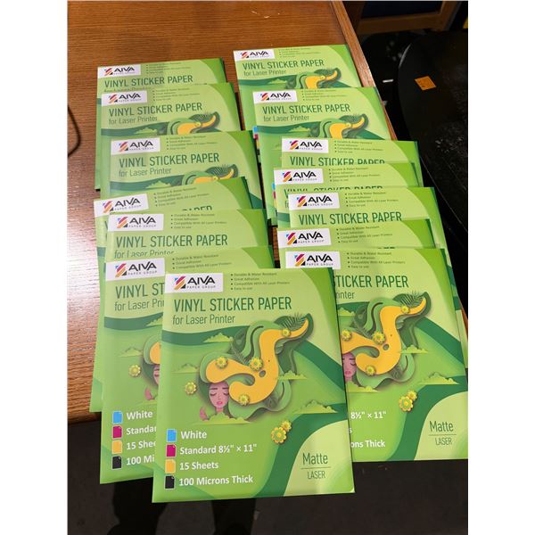 Vinyl sticker paper for laser printer