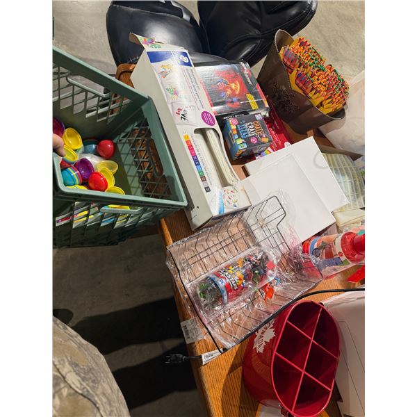 Assorted crafting Crayola gift bags, canvases, balloon, item, etc.