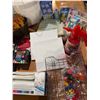 Image 2 : Assorted crafting Crayola gift bags, canvases, balloon, item, etc.
