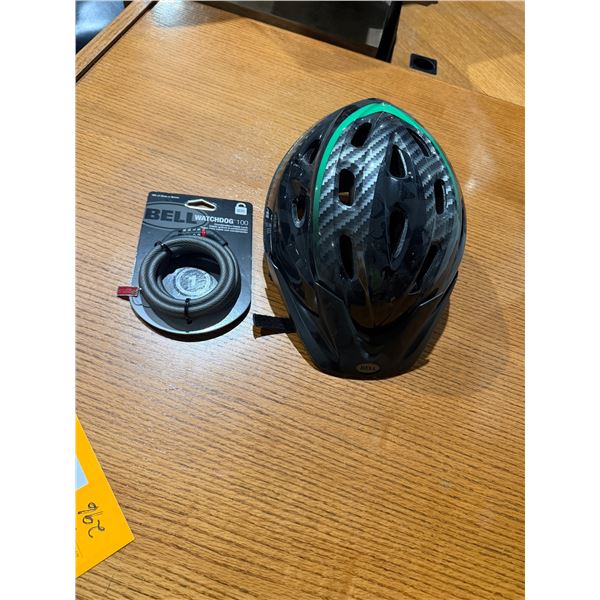 Bike helmet 54 to 58 cm and BELL 5 foot lock