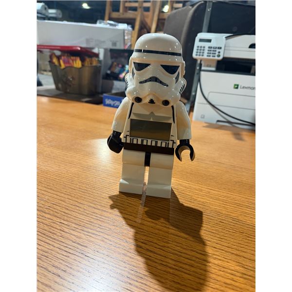 LEGO Star Wars Stormtrooper Minifigure Alarm Clock missing back battery cover