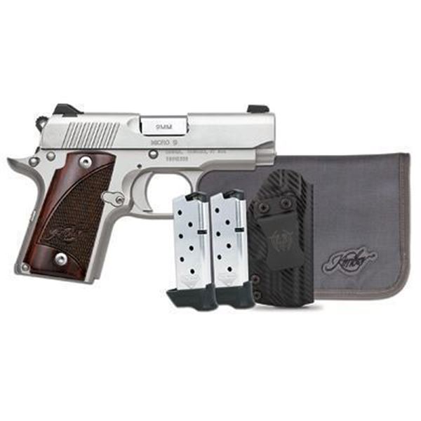 KIMBER MICRO9 9MM 7RD STS/RSWD BNDL