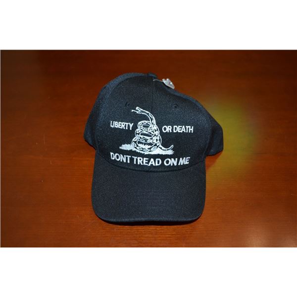Liberty or Death Don't Tread on Me Black Cap