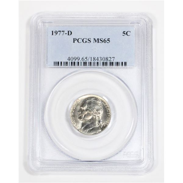 1977-D AMERICAN MINT 5 CENT PCGS MS65
