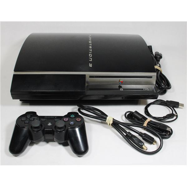 SONY PLAYSTATION CONSOLE WITH CORDS AND ONE