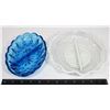 Image 1 : LOT OF TWO GLASS DIVIDED DISHES