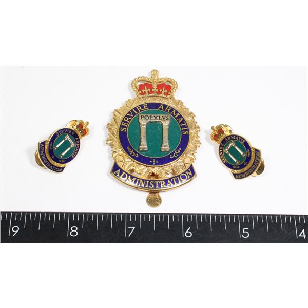 CANADIAN MILITARY ADMINISTRATION CAP BADGE