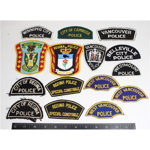 LOT OF CANADIAN POLICE PATCHES