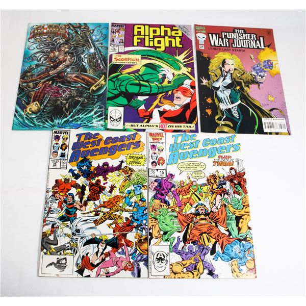 BUNDLE OF COMICS INCLUDING WEST COAST AVENGERS