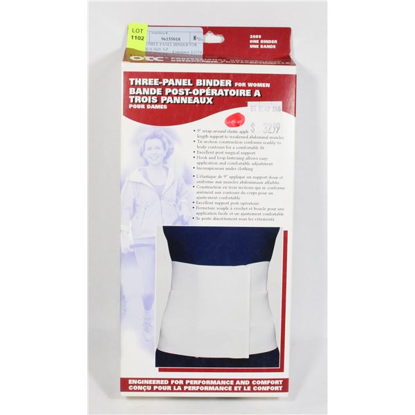 OTC THREE PANEL BINDER FOR WOMEN SIZE S/P