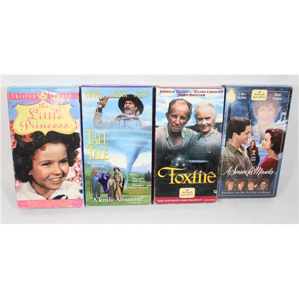 4 VHS HALLMARK HALL OF FAME, SHIRLEY TEMPLE MORE
