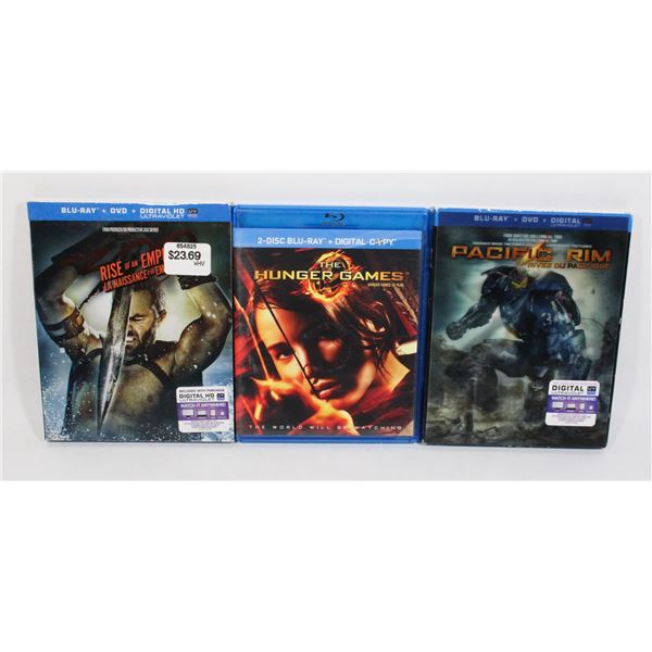 3 BLUE RAY CLEAN QUALITY 300 PACIFIC RIM HUNGER