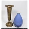 Image 1 : LOT OF BRASS VASE AND CERAMIC VASE