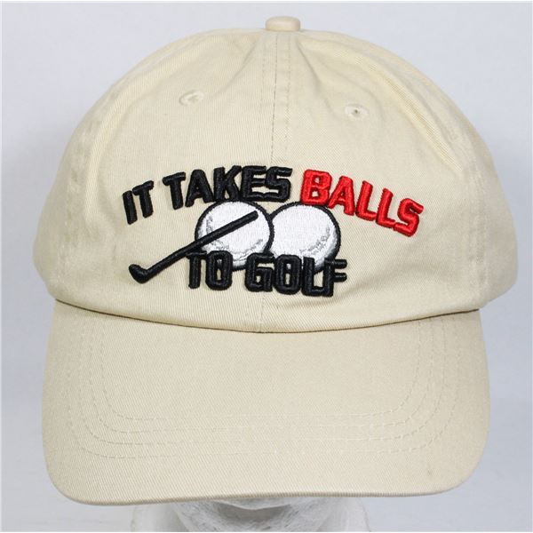 IT TAKES BALLS TO GOLF HAT BRAND NEW