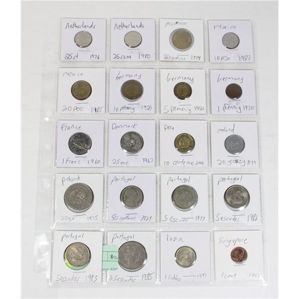 20 COINS 10 COUNTRIES