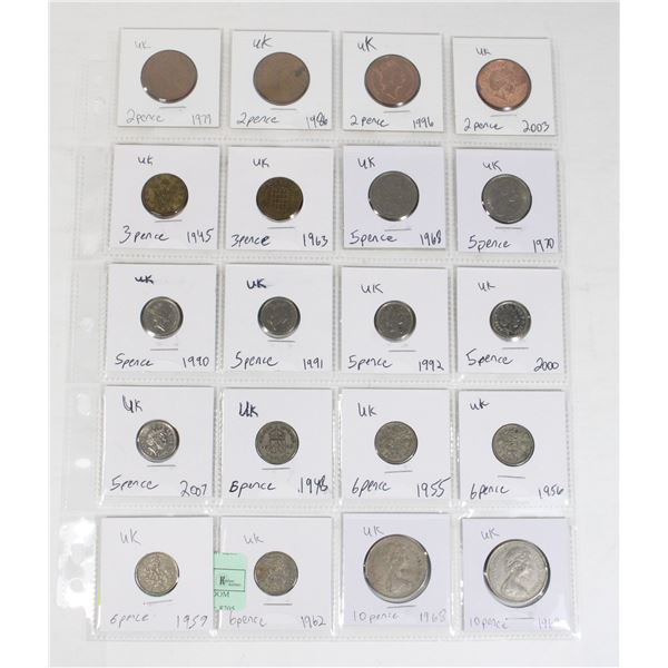 20 COINS ALL UNITED KINGDOM  PAGE 2 OF 3 NO DOUBLE