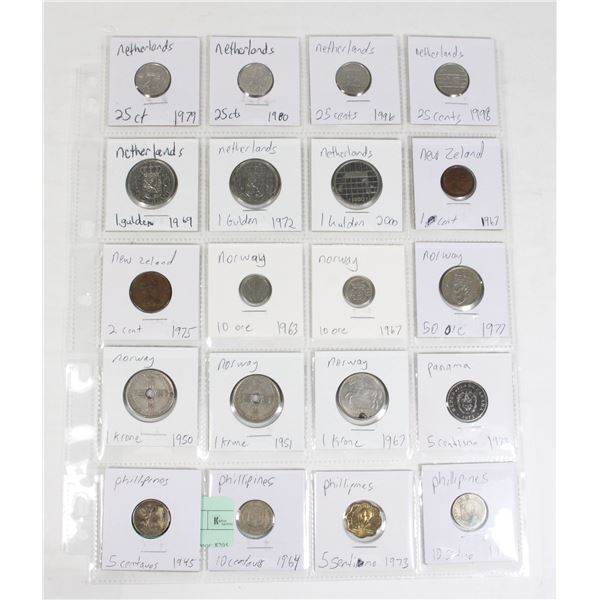20 COINS 5 COUNTRIES