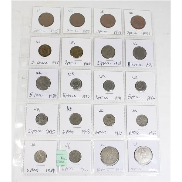 20 COINS ALL UNITED KINGDOM  PAGE 2 OF 3 NO DOUBLE