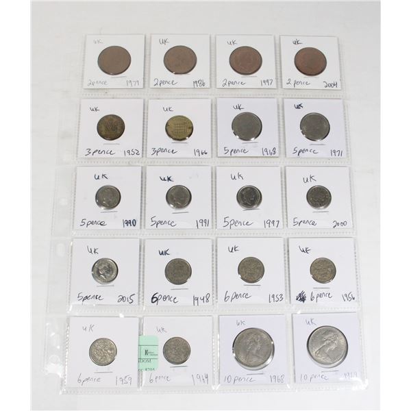 20 COINS ALL UNITED KINGDOM  PAGE 2 OF 3 NO DOUBLE