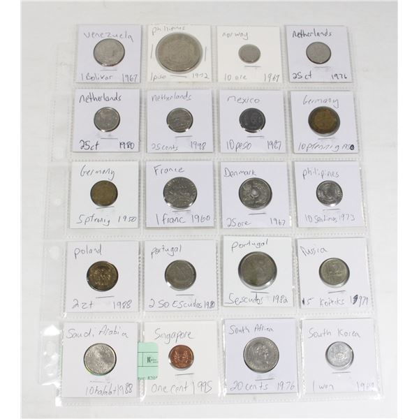 20 COINS 15 COUNTRIES
