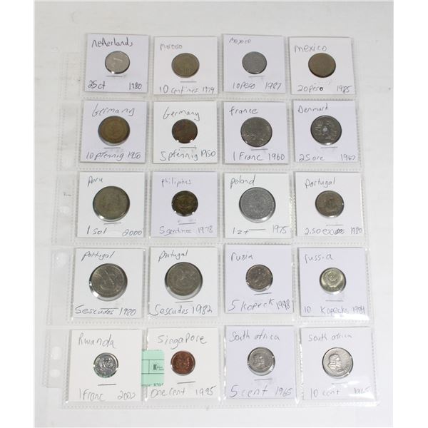 20 COINS 14 COUNTRIES