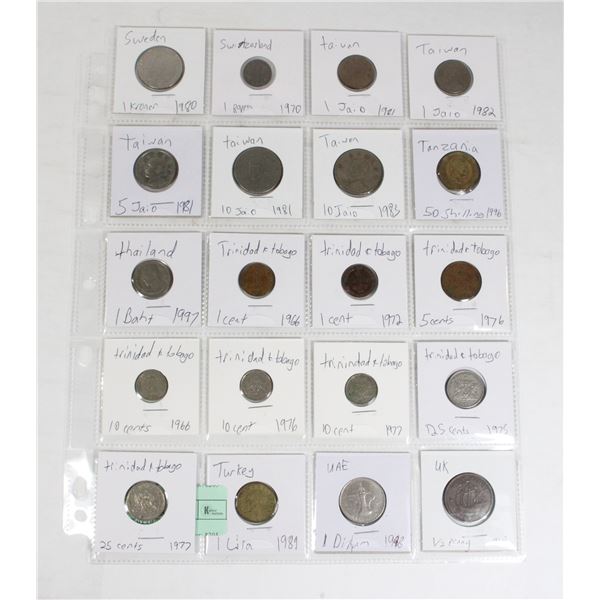 20 COINS 9 COUNTRIES