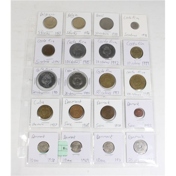 20 COINS 6 COUNTRIES