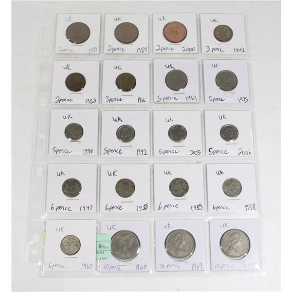 20 COINS ALL UNITED KINGDOM  PAGE 2 OF 3 NO DOUBLE