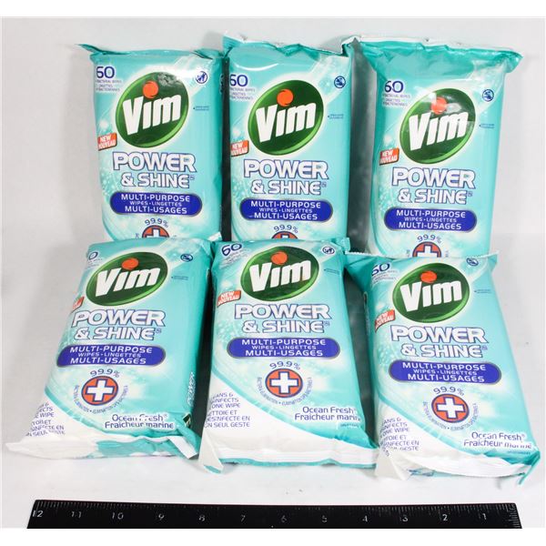 LOT OF 6 VIM DISINFECTANT WIPES