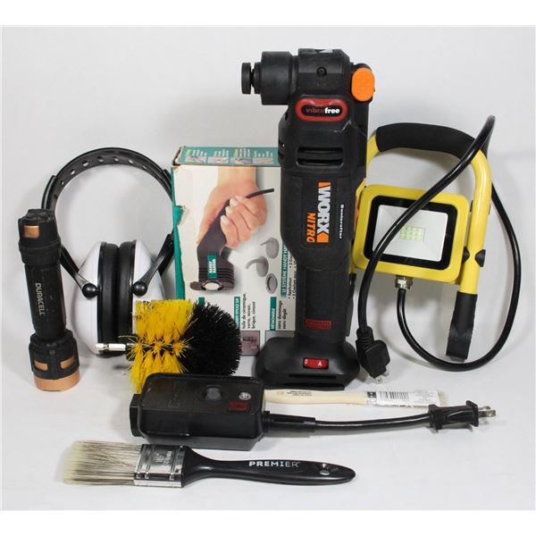 SMALL BOX OF MISC TOOLS