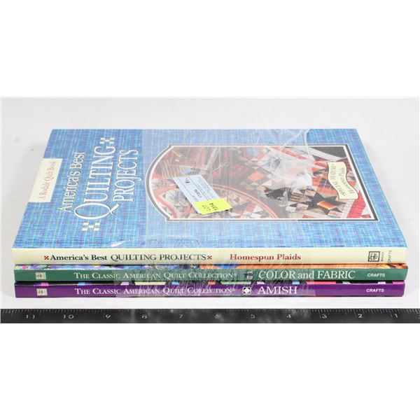 LOT OF 3 QUILTING BOOKS INCLUDING QUILTING PROJECTS