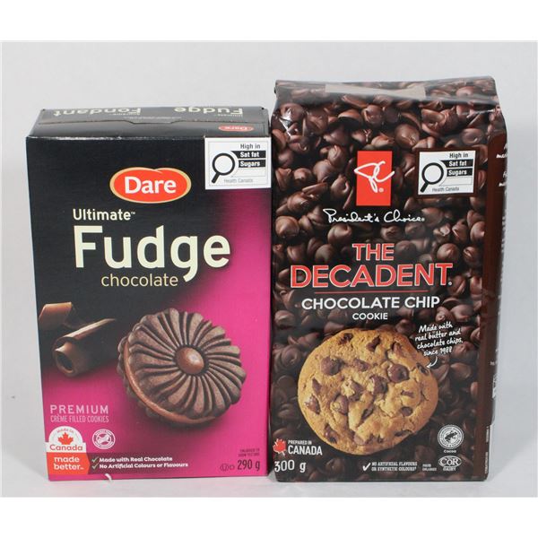 FUDGE COOKIES AND CHOCOLATE CHIP COOKIES