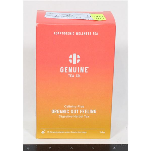 GENUINE TEA CO ORGANIC TEA. CAFFEINE FREE