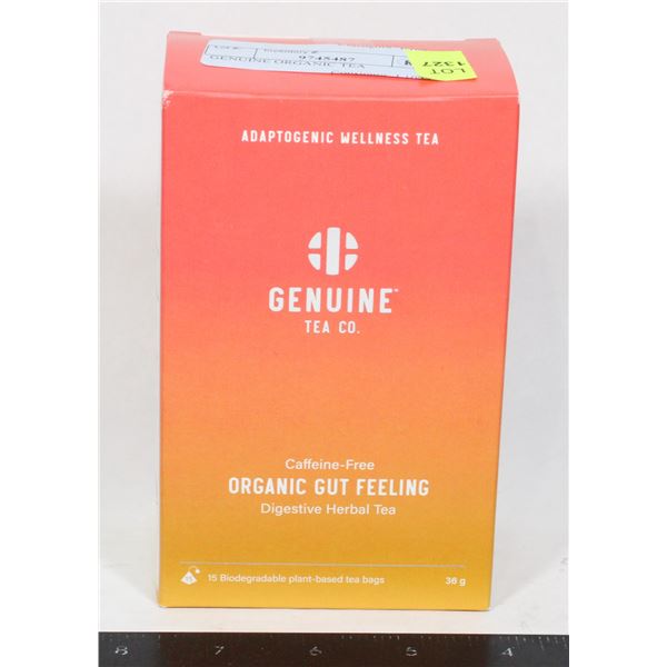 GENUINE TEA CO ORGANIC TEA. CAFFEINE FREE