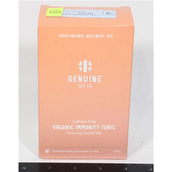 GENUINE TEA CO ORGANIC TEA. CAFFEINE FREE