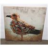 Image 1 : ABSTRACT CANVAS PAINTING OF BIRD.